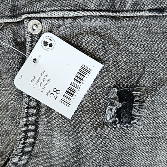 Free People We The Free Loving Good Vibrations Denim Shorts Black 28 - Picture 5 of 8